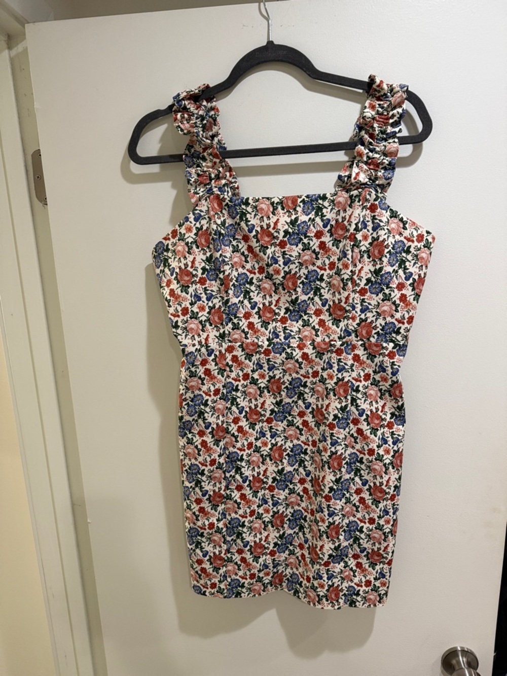 Endless Rose White Floral Mini Dress with Red and Blue Flowers